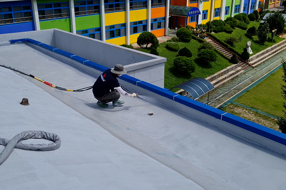 Çatı Su İzolasyonu Polyurea Uygulaması - Güney Kore